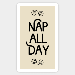 Nap All Day (Light) Sticker